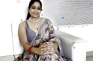 Beautiful Bhabhi Got Controlled Cream pie in Indian Saree, Hindi Audio Pornography