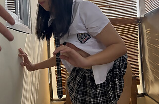 Skipping school and having sex close by her swain in the attic