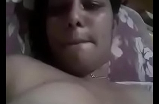 Tamil aunty taking selfie for her husband who is in broadly
