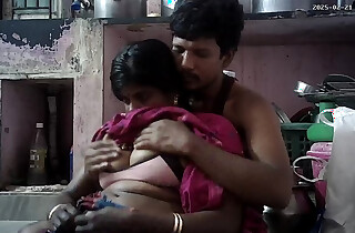Indian townsperson house wife and housband sexy giving a kiss and enjoy movement