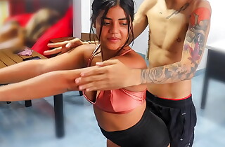 Transitory Indian stepsister asks for help to exercise, and her stepbrother uncompassionate steps in, turning their wield into a steamy, forbidden game of passion.