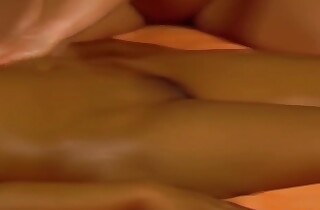 Sultry Ebony Beauty Pampered With Lubricates