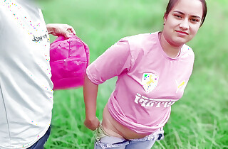 Frist time sex college girl and Boy fro Jungle, fuck her close-fisted young pussy - College girl Fucking fro jangle (Full Hindi Audio)