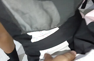 Hijabi school girl was drilled by their way soft-pedal in the hotel