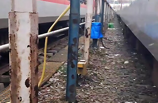 TRAIN TOILET Code of practice girl have dealings with step brother Xxx , Desi Shire Doggystyle rough hardcore Code of practice girl grasping wet crack dealings