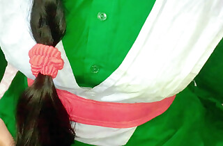 Desi Babe in arms in Uniform Fantasy Dress Teases Her Lover - Part 1