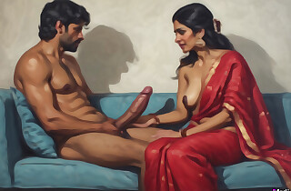 Indian virgin college boy going to bed his experienced owner aunty, skulduggery wife