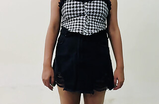 Stepfather Helped Her Stepson Quickly Cum in Her Panties Before Work