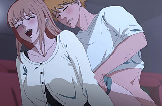 Movie With Makima: Coition Time At Large screen ( Uncensored )