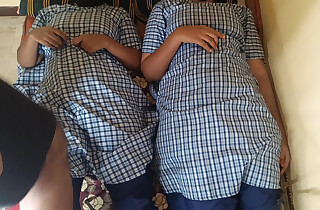 School girl with comport oneself father