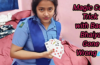 Let me simulate u a magic trick step brother - Indian desi sex with stepsister in village school uniform