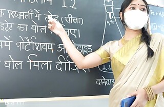 Desi Tutor was teaching her Virgin student to Hardcore Fuck helter-skelter Class section ( Hindi Drama )
