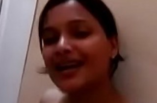 indian girlfriend teasing while flushing during lockdown