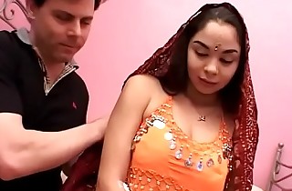 Indian girl Yahira is on her knees sucking a cock like a naughty girl
