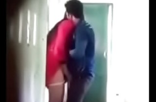 Indian college girl standing condom fucking