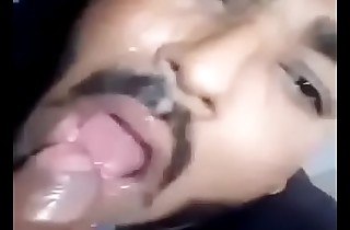 Indian gay cum in excess of face- facial cumshot