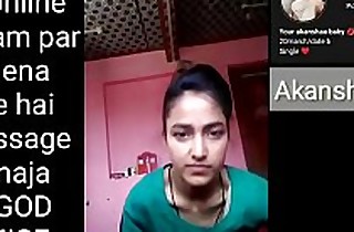 Indian school girl making Selfie video for her boyfriend