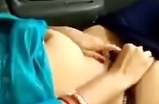 Lady enjoying in car sex