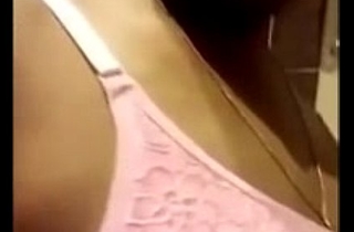 Indian Desi bhabhi in white bra and hairy bawdy cleft selfie in bathroom for lover - Wowmoyback