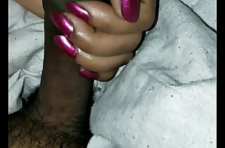Desi Indian tie the knot handjob all over pink pounds