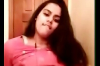 Piping hot desi teen showing her melons on skype video (new)