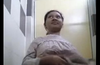 young delhi girl wearing nighty stripping in bathroom for bf like an expert
