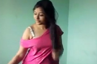 Indian Previously to Girlfriend Does A Striptease