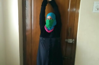 Hijab girl want doggy disclose by step brother