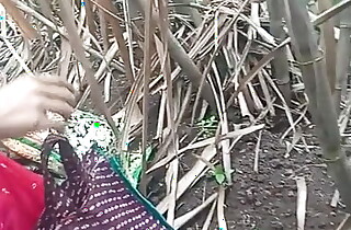 Outdoor fuck in sugarcane field in the air pink Saree suitor