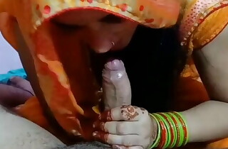 Desi Indian Bhabhi engulfing with deveg cock  hot deep face hole  prevalent karvachut village pulchritudinous Bhabhi Anita sensual blowjob