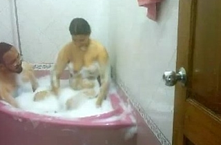 indian couple taking dry-clean soaping each other bhabhi fucked hard