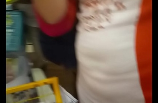 Milf boobs at Shopping mall