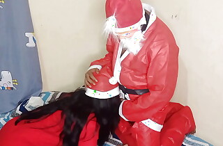 Indian Facetiousmater surprised his hot Titillating stepdaughter on Christmas Evening, Merry Xmas Santa Claus Sex