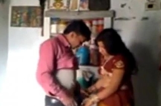 Indian Wife and Husband in Romantic Mood