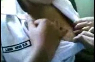 Horny Nurse Showing Her Nipples to BF