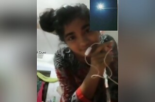 Cute Desi Village Girl Showing Say no to Boobs On Video Solicit
