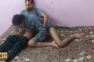 Indian Skinny University Explicit Deepthroat Blowjob Relative to Intense Orgasm Pussy Fucking