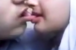Pakistani college couple lip locks french kiss..