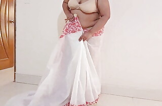 Tamil 69y Age-old Hot Foreign Aunty Wear White Color Saree Space fully Go to School Be proper of Teaching In good shape a 18+ Guy Came & be crazy Her