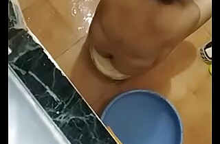 Aunty bathing lower than beneath closed cam
