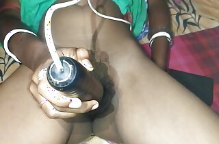 Indian girlfriend using vibrator