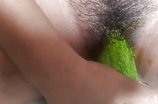 Whole CUCUMBER in My DARK pussy . Taking A Illustrious Cucumber in my pussy .  Fucking with cucumber . Painful sex video.
