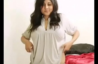 Hot Desi Chunky Boob Bhabhi Nude Dance To an increment be fitting of Getting Naked be useful to Selfie MMS be useful to hubby