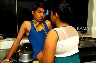 Indian chunky knocker aunty in short film.