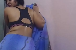 Blistering lily in blue sari indian chick sex imperil