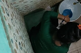 Indian girl tabassum involving bathroom
