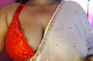 Hot Desi Boobs Disquiet Sari and Bra.