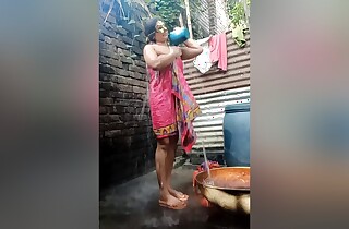 Desi Erotic Sexy Sisters Shower Instalment In Open Bathroom. Lust Girl Akhi Bath Instalment And Pissing