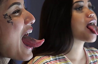 Incredible tongue fetish