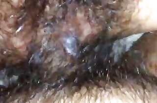 Twat fro dishevelled and wet hairy Twat is snowball arise Sampek comes out cum inside